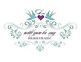 Front View Thumbnail - Spa & Orchid Will You Be My Bridesmaid Card - Classic