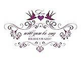 Front View Thumbnail - Sugar Plum & Orchid Will You Be My Bridesmaid Card - Classic