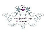 Front View Thumbnail - Surf Spray & Orchid Will You Be My Bridesmaid Card - Classic