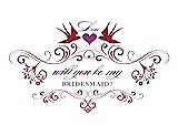 Front View Thumbnail - Valentine & Orchid Will You Be My Bridesmaid Card - Classic