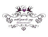 Front View Thumbnail - Wild Berry & Orchid Will You Be My Bridesmaid Card - Classic