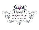 Front View Thumbnail - Blue Steel & Orchid Will You Be My Maid of Honor Card - Classic