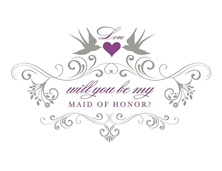 Front View - Cathedral & Orchid Will You Be My Maid of Honor Card - Classic