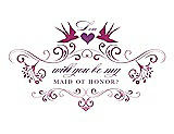 Front View Thumbnail - Cerise & Orchid Will You Be My Maid of Honor Card - Classic
