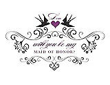 Front View Thumbnail - Graphite & Orchid Will You Be My Maid of Honor Card - Classic