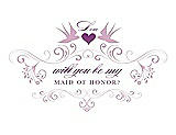 Front View Thumbnail - Hyacinth (iridescent Taffeta) & Orchid Will You Be My Maid of Honor Card - Classic