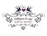 Front View Thumbnail - Majestic & Orchid Will You Be My Maid of Honor Card - Classic