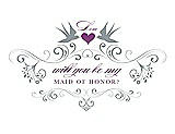 Front View Thumbnail - Mystic & Orchid Will You Be My Maid of Honor Card - Classic