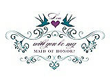 Front View Thumbnail - Oasis & Orchid Will You Be My Maid of Honor Card - Classic