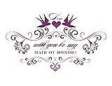 Front View Thumbnail - Paradise & Orchid Will You Be My Maid of Honor Card - Classic