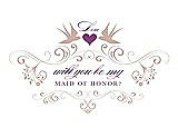 Front View Thumbnail - Pearl Pink & Orchid Will You Be My Maid of Honor Card - Classic