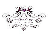 Front View Thumbnail - Plum Raisin & Orchid Will You Be My Maid of Honor Card - Classic