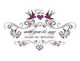Front View Thumbnail - Persian Plum & Orchid Will You Be My Maid of Honor Card - Classic