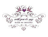 Front View Thumbnail - Rosebud & Orchid Will You Be My Maid of Honor Card - Classic