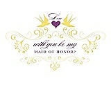 Front View Thumbnail - Snapdragon & Orchid Will You Be My Maid of Honor Card - Classic