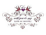 Front View Thumbnail - Spanish Rose & Orchid Will You Be My Maid of Honor Card - Classic