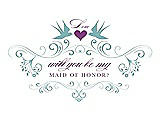 Front View Thumbnail - Seaside & Orchid Will You Be My Maid of Honor Card - Classic