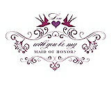 Front View Thumbnail - Watermelon & Orchid Will You Be My Maid of Honor Card - Classic