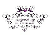 Front View Thumbnail - African Violet & Orchid Will You Be My Maid of Honor Card - Classic
