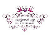 Front View Thumbnail - American Beauty & Orchid Will You Be My Maid of Honor Card - Classic