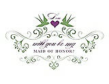 Front View Thumbnail - Apple Slice & Orchid Will You Be My Maid of Honor Card - Classic