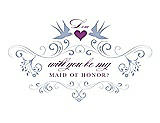 Front View Thumbnail - Arctic & Orchid Will You Be My Maid of Honor Card - Classic