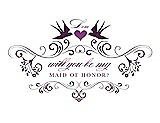 Front View Thumbnail - Aubergine & Orchid Will You Be My Maid of Honor Card - Classic