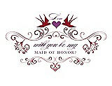 Front View Thumbnail - Barcelona & Orchid Will You Be My Maid of Honor Card - Classic