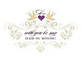 Front View Thumbnail - Buttercup & Orchid Will You Be My Maid of Honor Card - Classic