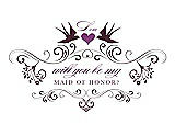 Front View Thumbnail - Bordeaux & Orchid Will You Be My Maid of Honor Card - Classic