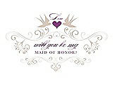Front View Thumbnail - Cameo & Orchid Will You Be My Maid of Honor Card - Classic