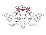 Front View Thumbnail - Carnation & Orchid Will You Be My Maid of Honor Card - Classic
