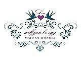 Front View Thumbnail - Caspian & Orchid Will You Be My Maid of Honor Card - Classic