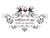 Front View Thumbnail - Chocolate & Orchid Will You Be My Maid of Honor Card - Classic