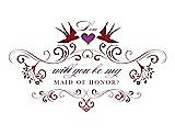 Front View Thumbnail - Claret & Orchid Will You Be My Maid of Honor Card - Classic
