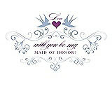 Front View Thumbnail - Cloudy & Orchid Will You Be My Maid of Honor Card - Classic