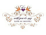 Front View Thumbnail - Clementine & Orchid Will You Be My Maid of Honor Card - Classic