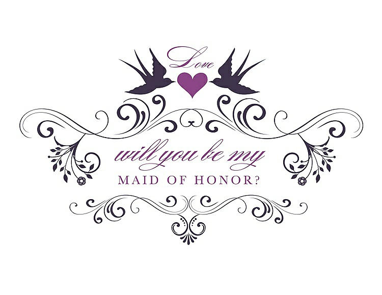 Front View - Concord & Orchid Will You Be My Maid of Honor Card - Classic