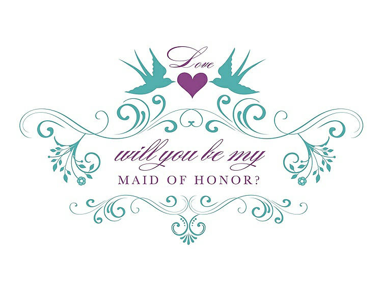 Front View - Capri & Orchid Will You Be My Maid of Honor Card - Classic