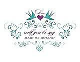 Front View Thumbnail - Capri & Orchid Will You Be My Maid of Honor Card - Classic