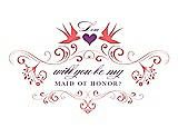 Front View Thumbnail - Coral & Orchid Will You Be My Maid of Honor Card - Classic