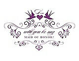 Front View Thumbnail - Dahlia & Orchid Will You Be My Maid of Honor Card - Classic