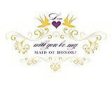 Front View Thumbnail - Daisy & Orchid Will You Be My Maid of Honor Card - Classic