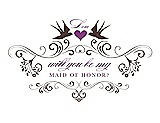 Front View Thumbnail - Drift Wood & Orchid Will You Be My Maid of Honor Card - Classic