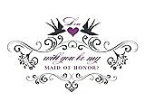Front View Thumbnail - Ebony & Orchid Will You Be My Maid of Honor Card - Classic