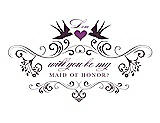 Front View Thumbnail - Eggplant & Orchid Will You Be My Maid of Honor Card - Classic