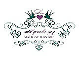 Front View Thumbnail - Emerald & Orchid Will You Be My Maid of Honor Card - Classic