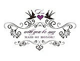 Front View Thumbnail - Espresso & Orchid Will You Be My Maid of Honor Card - Classic