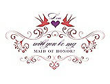 Front View Thumbnail - Perfect Coral & Orchid Will You Be My Maid of Honor Card - Classic