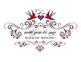 Front View Thumbnail - Flame & Orchid Will You Be My Maid of Honor Card - Classic